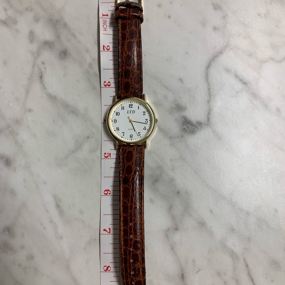 Gold and Brown LTD Watch with New Battery